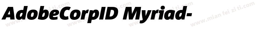 AdobeCorpID Myriad字体转换